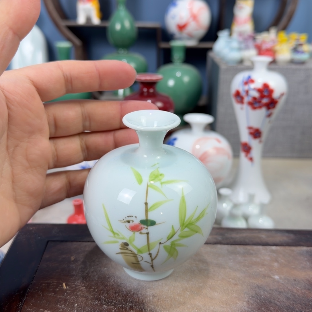 陶瓷手工小花器摆件