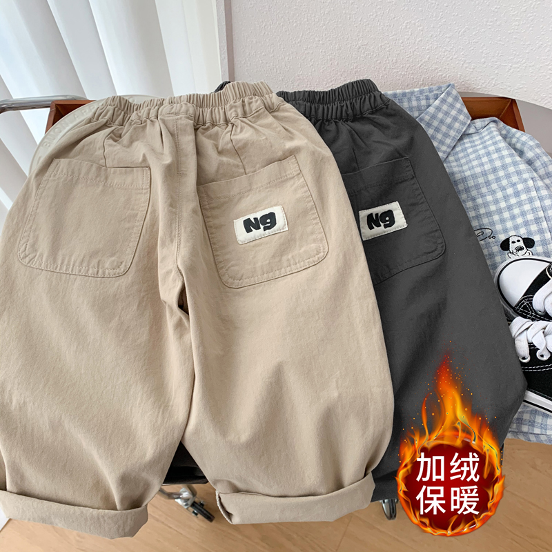 【加绒/不加绒】儿童裤子宽松春秋款外穿休闲裤中小童宝宝保暖长裤