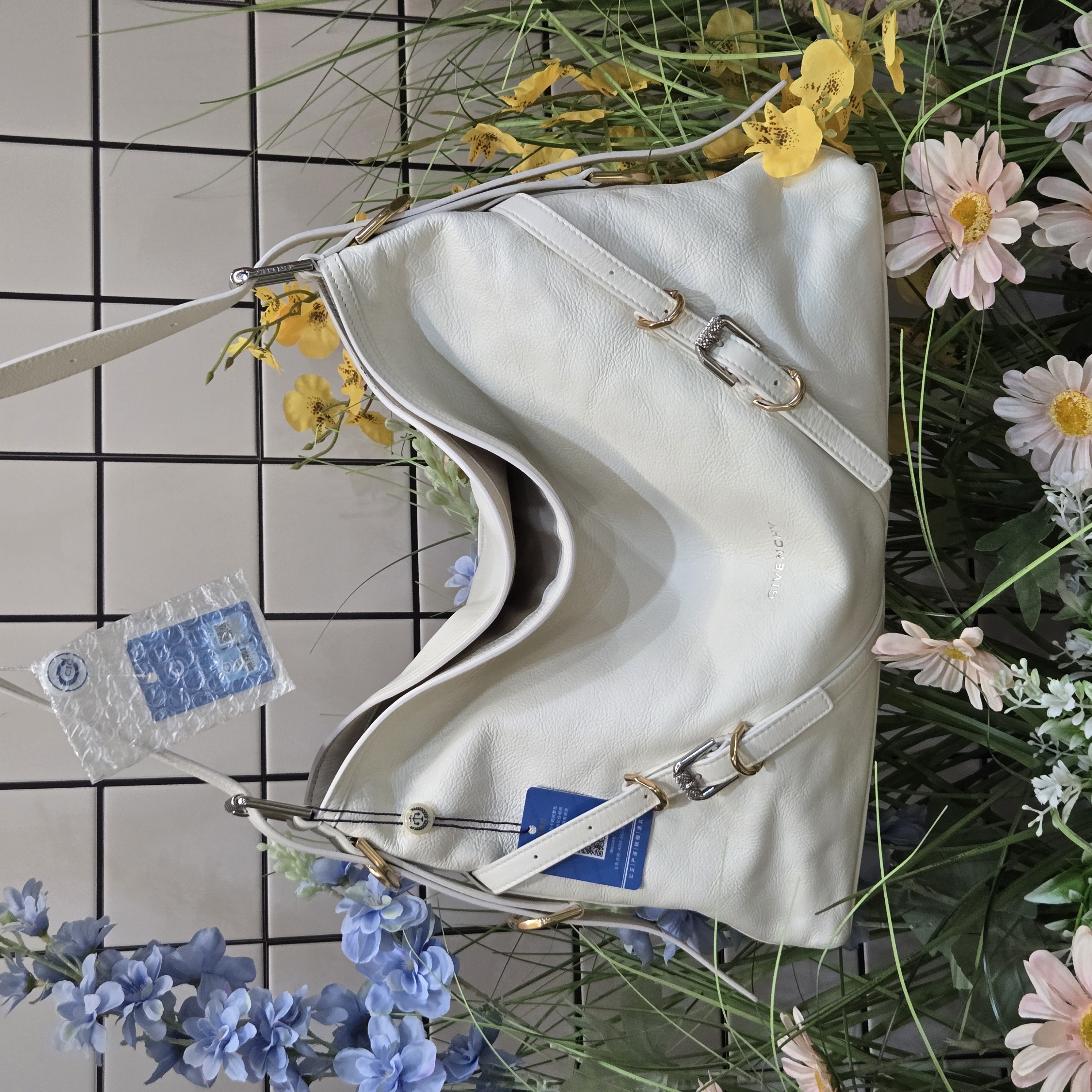 99新 Givenchy/纪梵希 达达/白色voyou单肩包