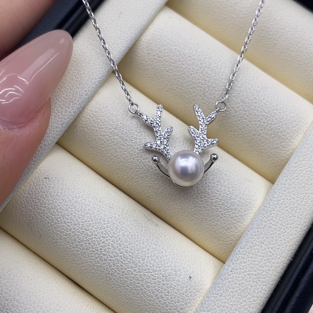 银S925镶嵌颈饰海水珍珠