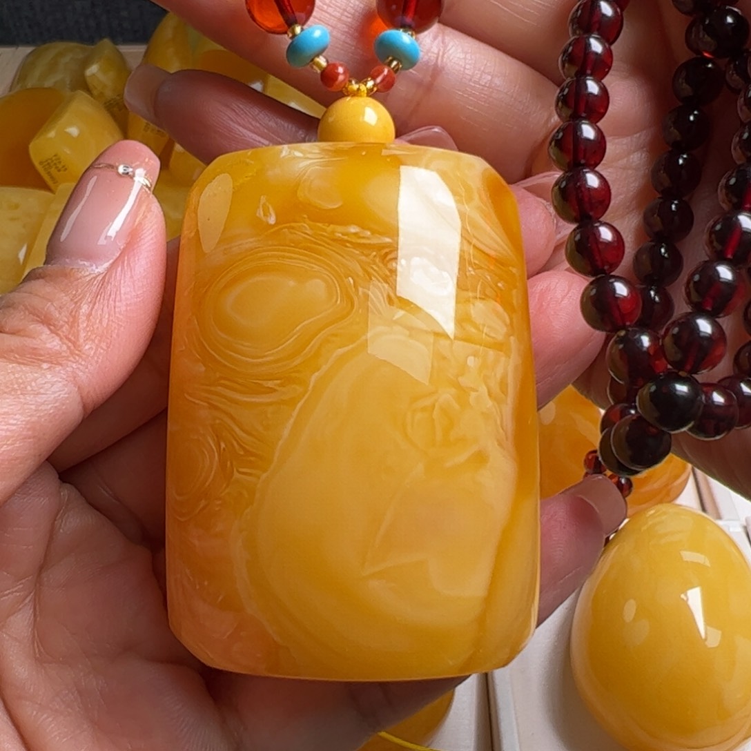 蜜蜡毛衣链未镶嵌无优化