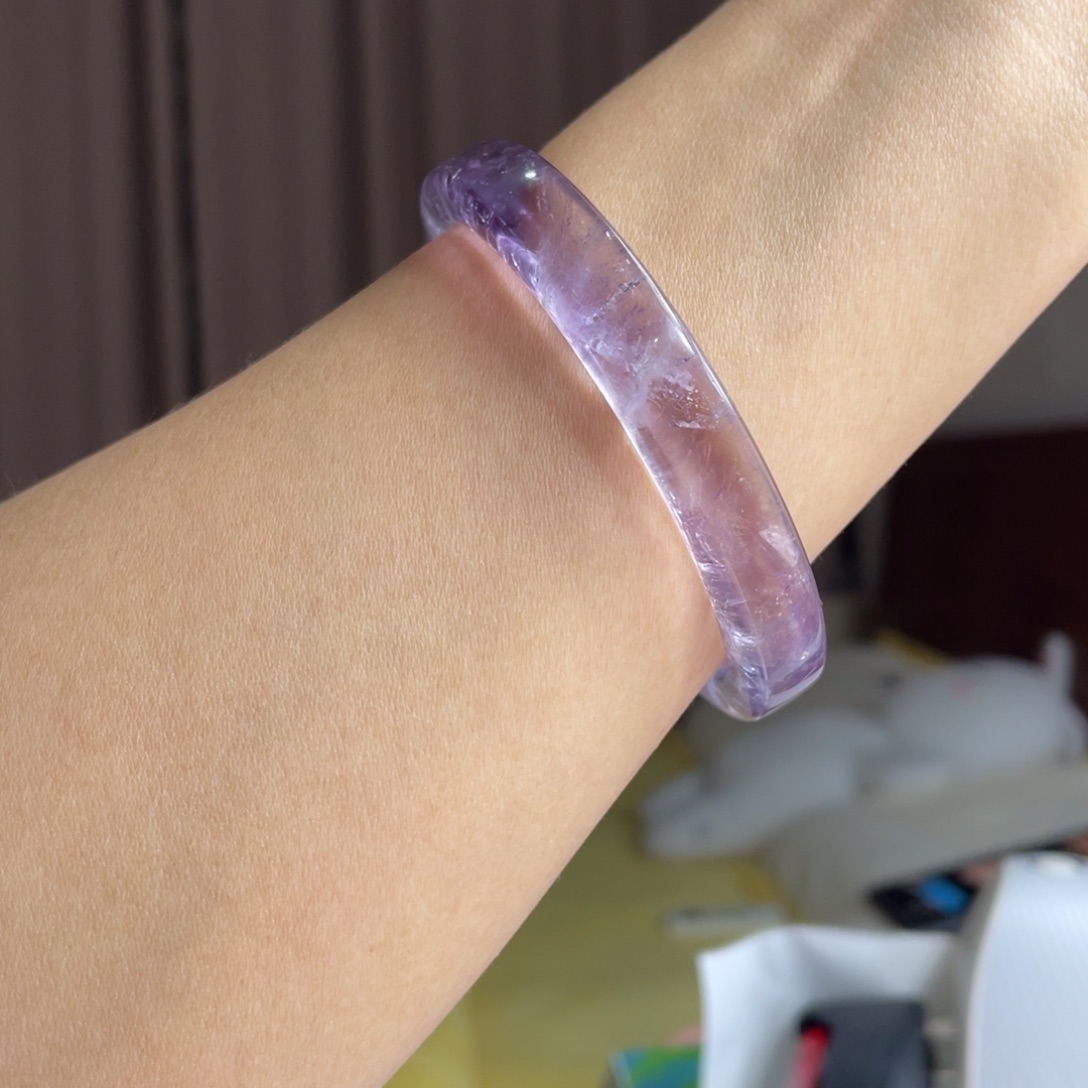 水晶手镯60.6圈口22圈未镶嵌