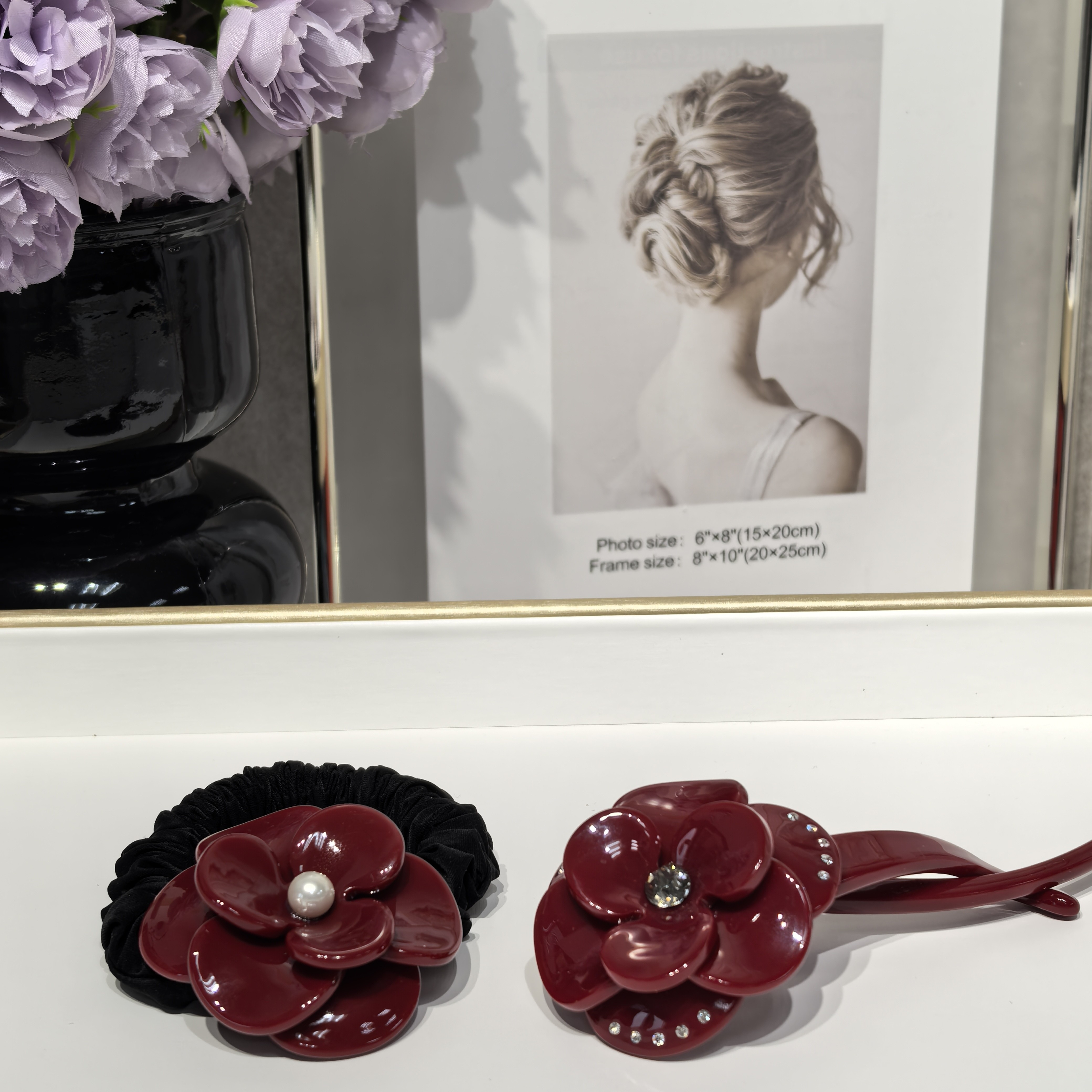 新年红山茶花系列扭扭夹