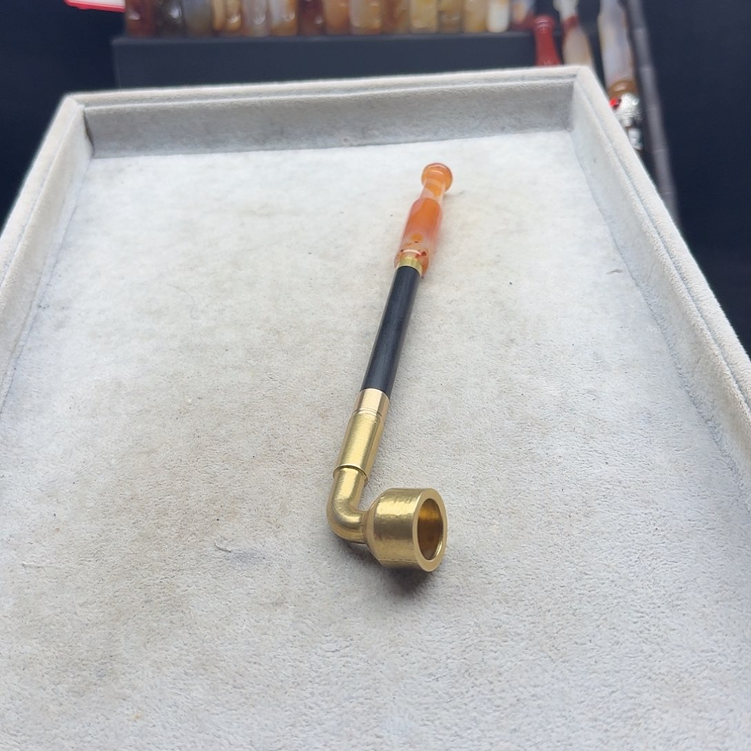 *****旱烟袋20厘米玛瑙嘴多用过滤