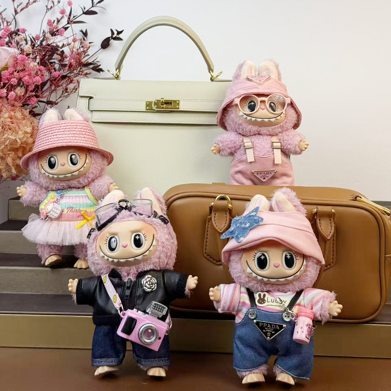 定制包包挂件手工穿搭DIY毛绒公仔玩具送情侣朋友闺蜜小礼物