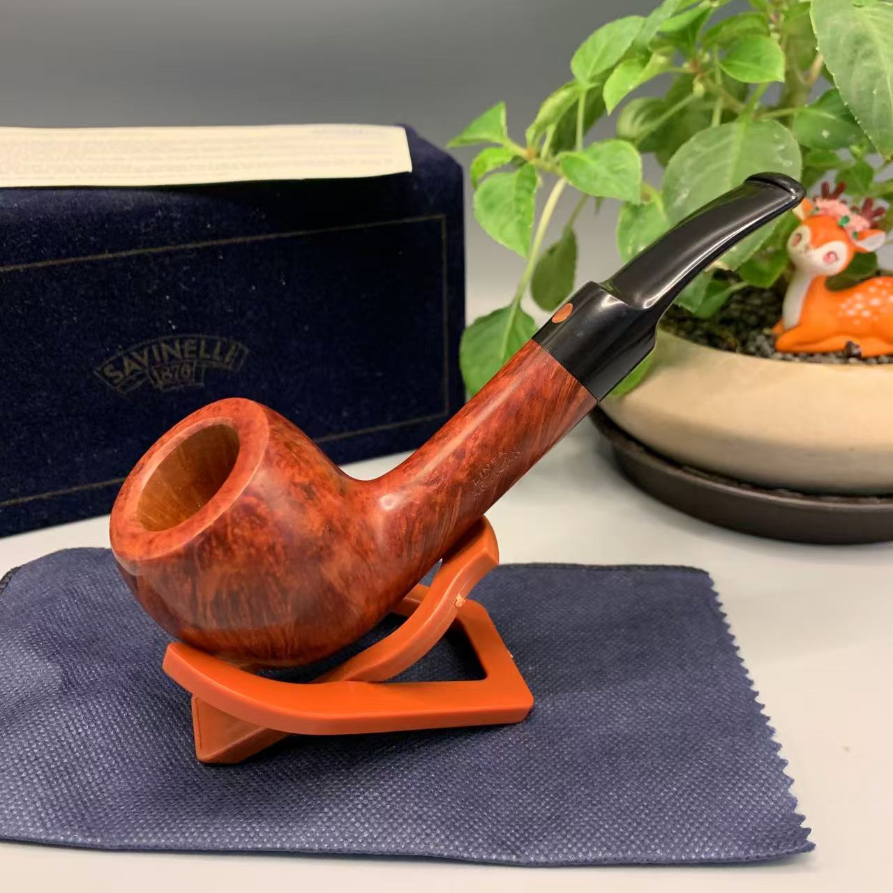 意大利沙芬早期老标石楠木烟斗SAVINELLI