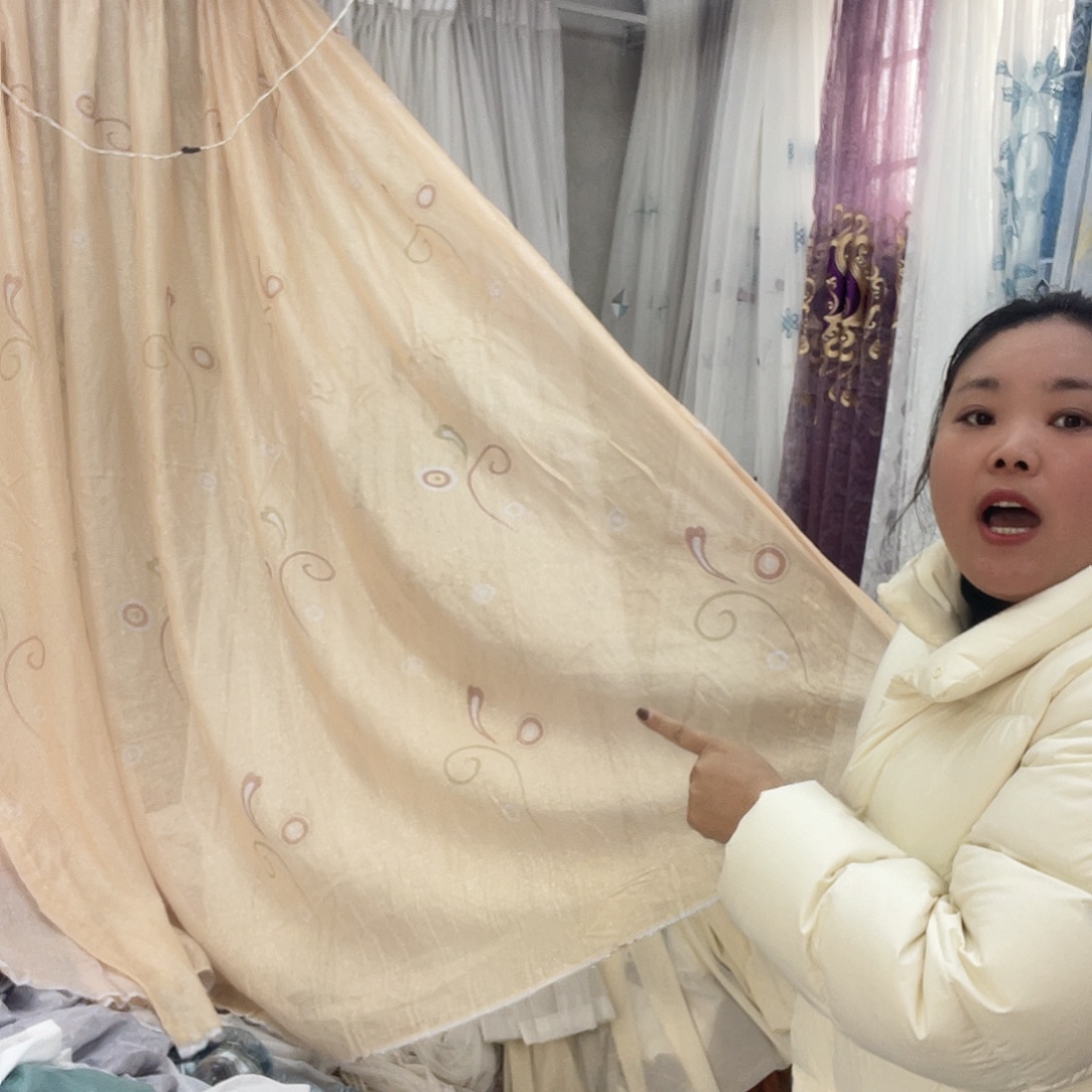 歪***歪纱定制产品六米米色窗纱