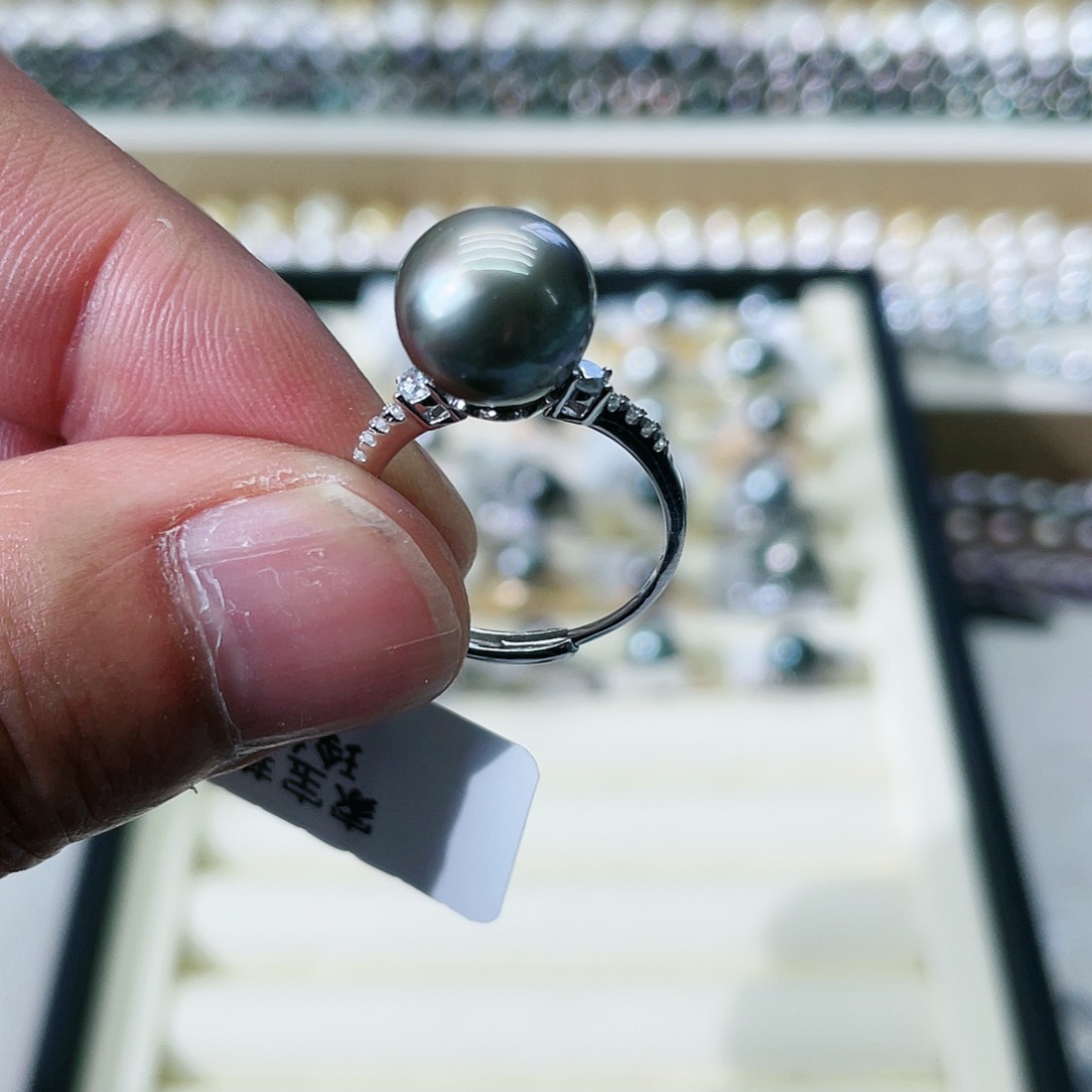 海水珍珠戒指银S925镶嵌