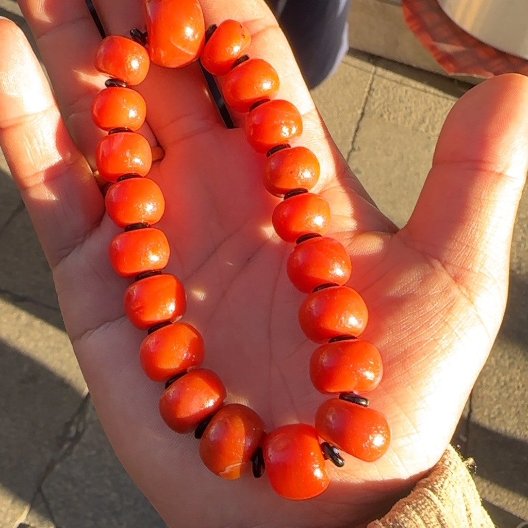 昊***️南红玛瑙未镶嵌颈饰