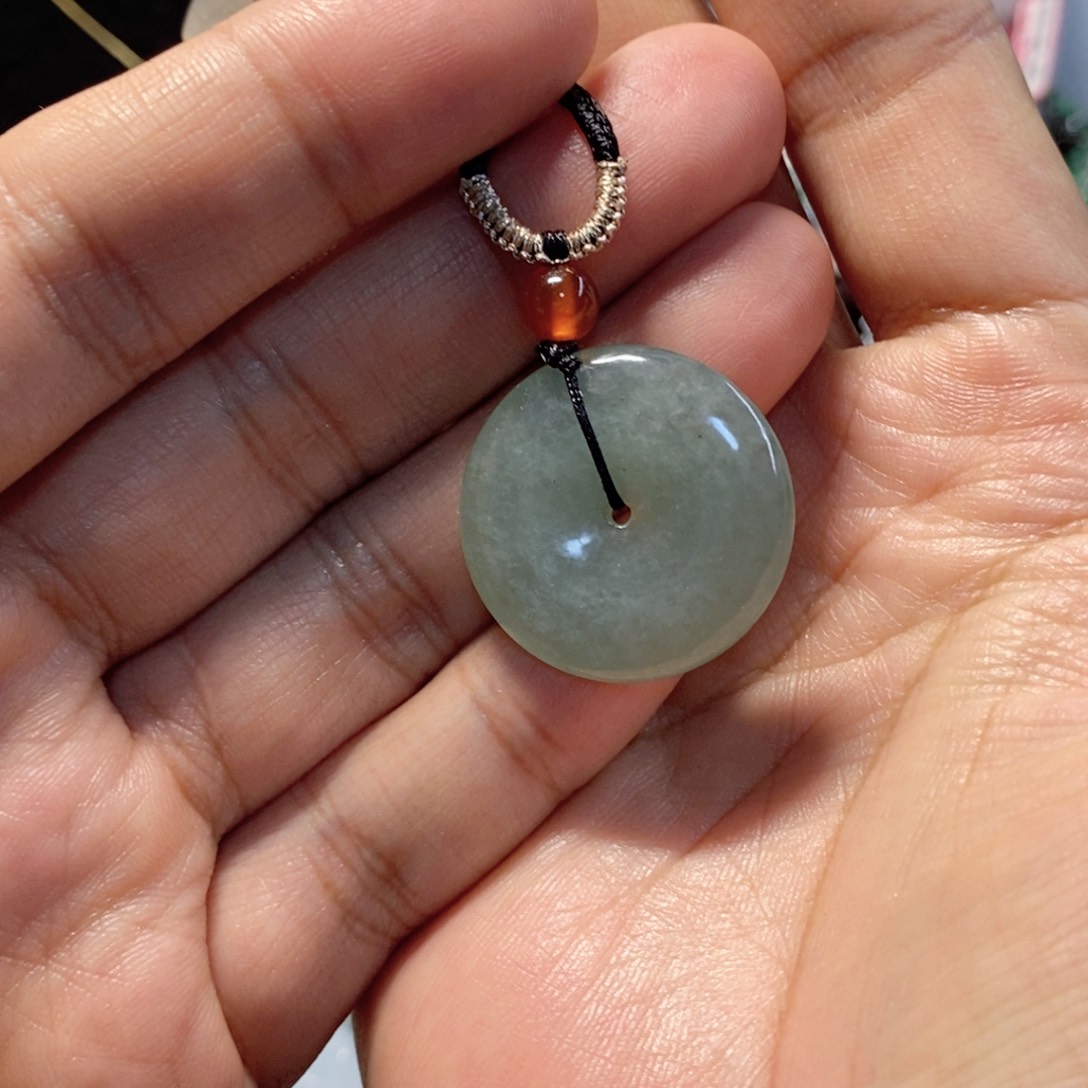 翡翠吊坠(不含链)未镶嵌缅甸翡翠A货平安扣