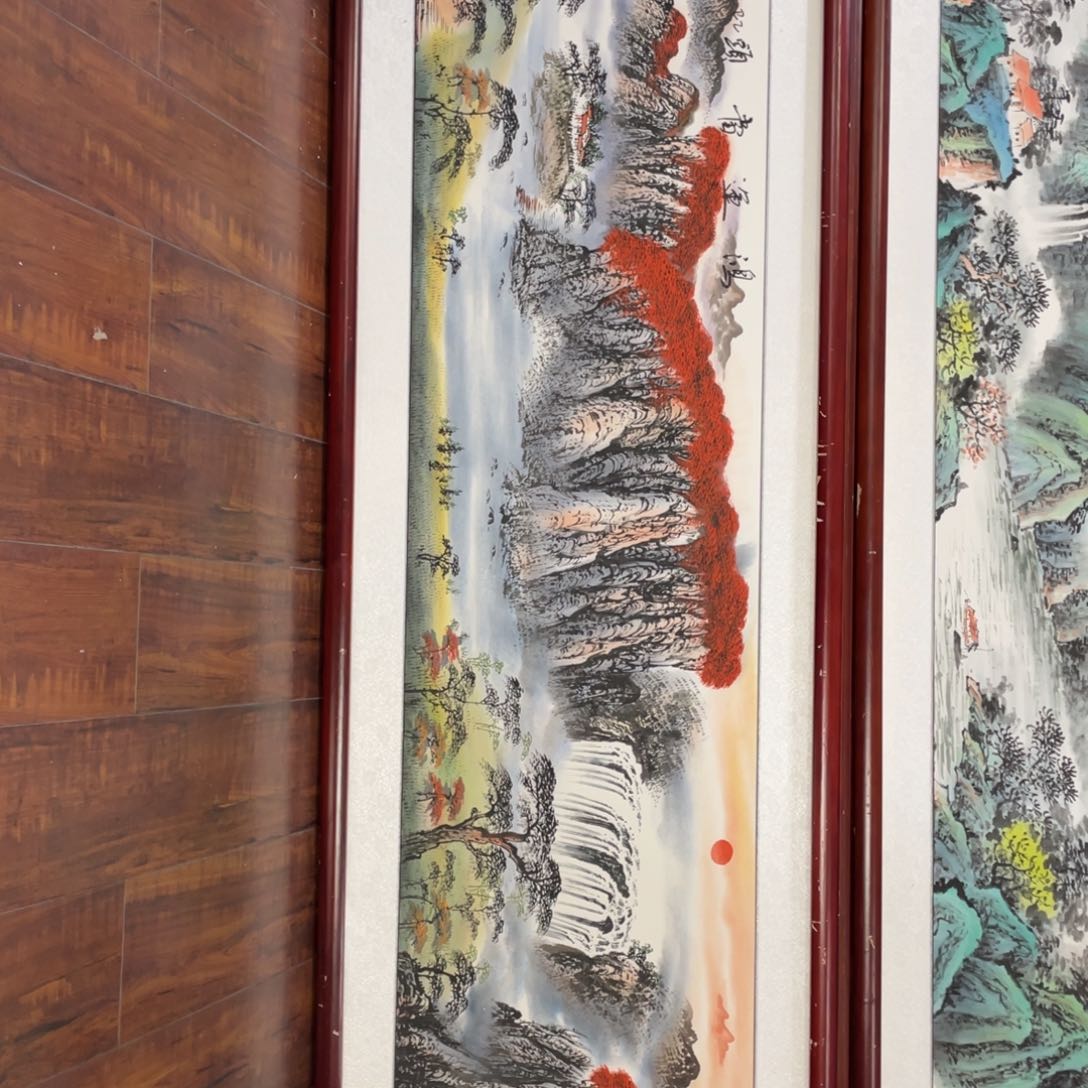 国画带框尺寸48*163厘米