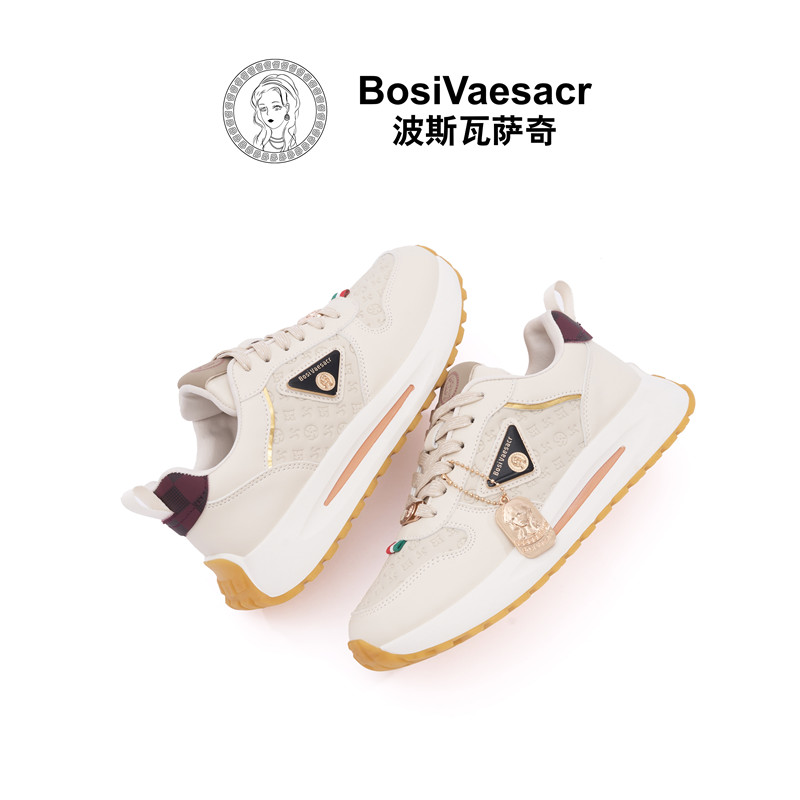 Bosi Vaesacr波斯瓦萨奇男女鞋2026冬季新款厚底百搭休闲运动潮鞋