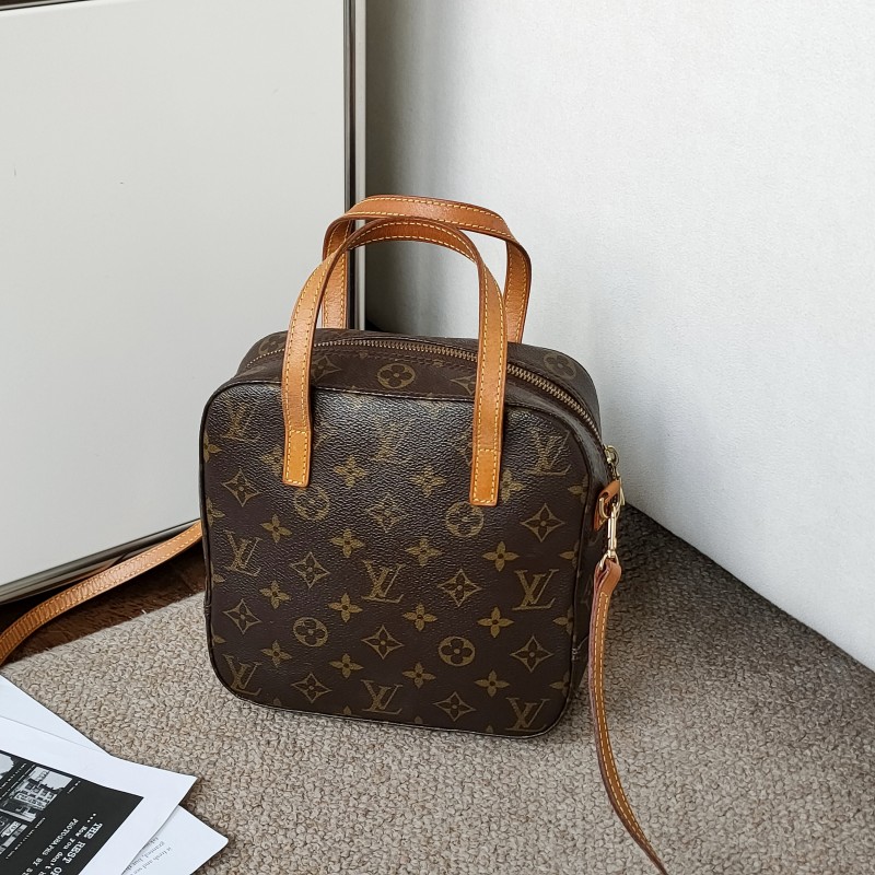 95新 LouisVuitton/路易威登 中古款老花饭盒手提斜挎包54261