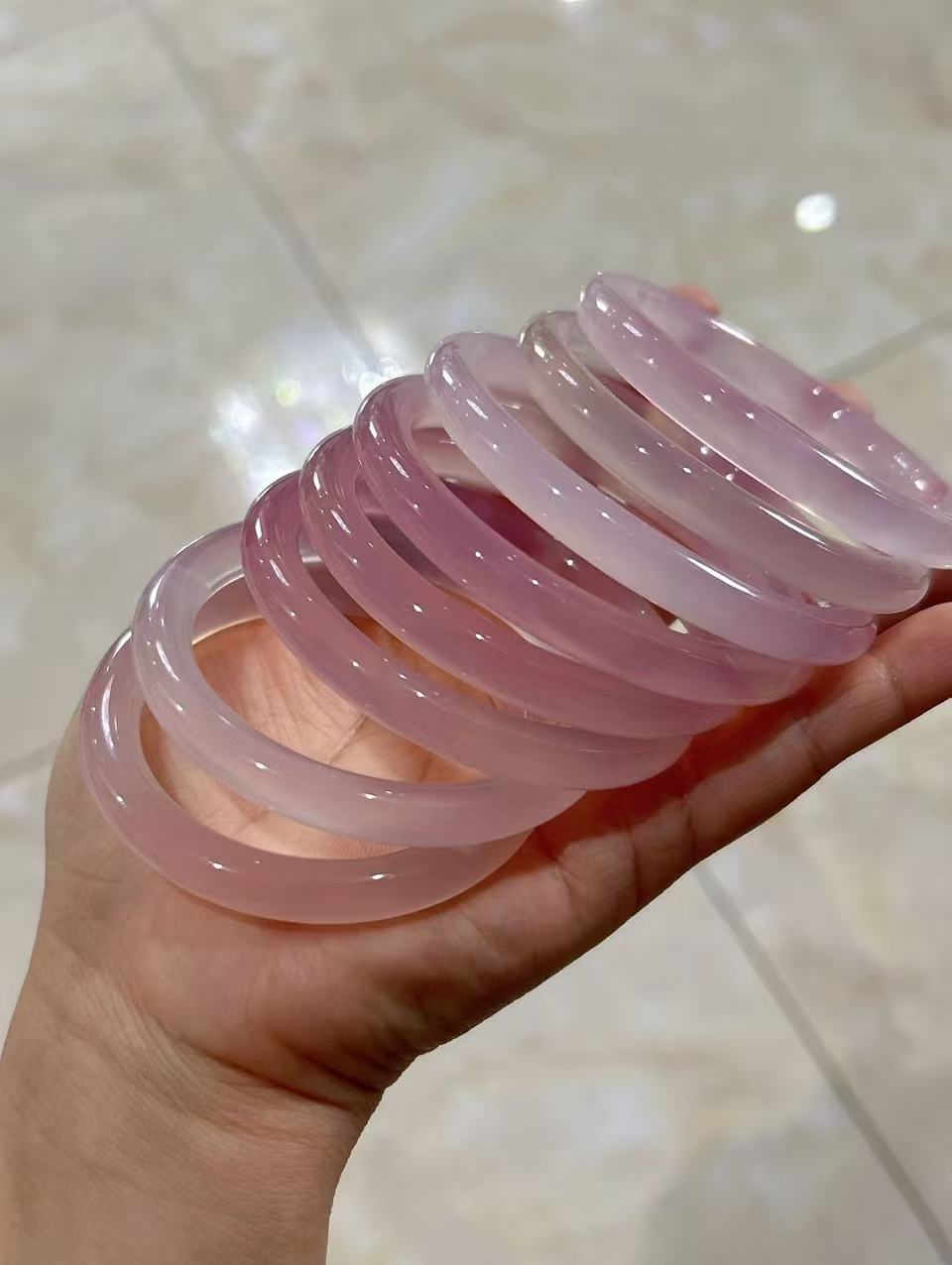 非金属玻璃手镯 非金属玻璃手镯 古风琉璃美人条（8mm）美人镯