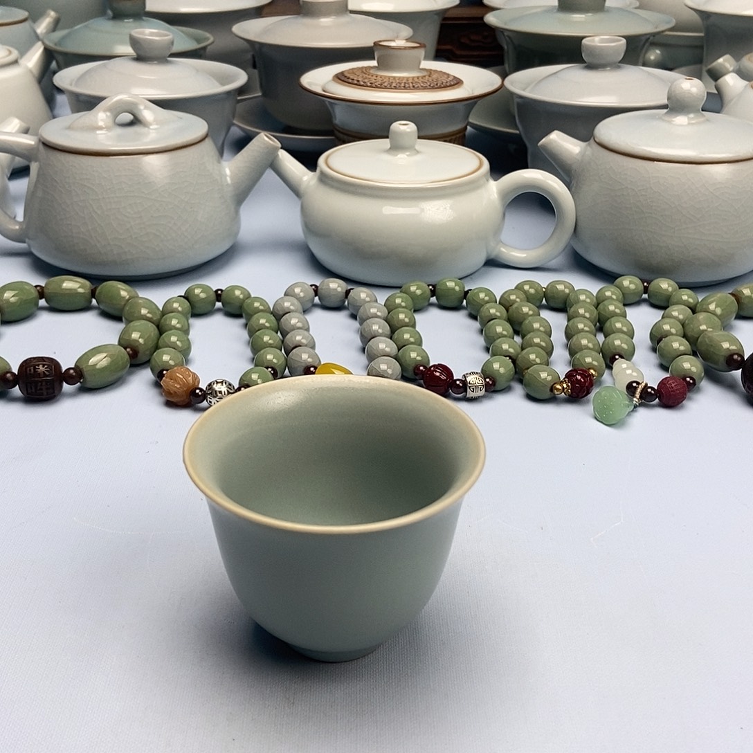 杯不开片仿古釉铃铛杯原矿原釉原产地