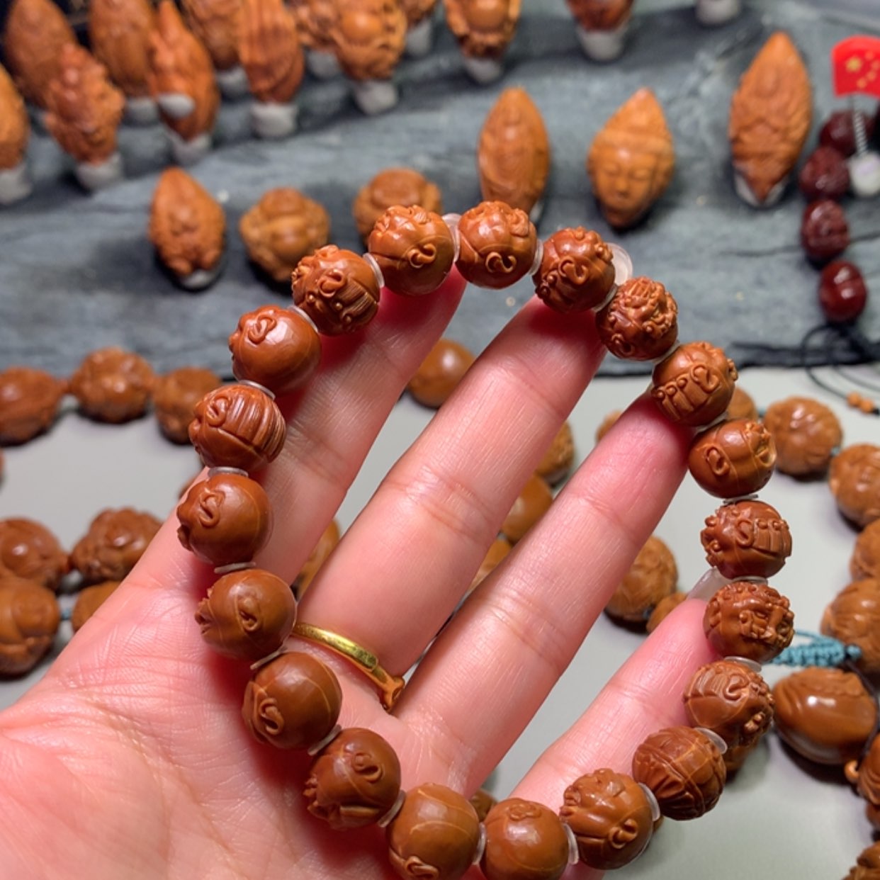 【闪购商品】橄榄核手串/手链小*儿十八罗汉