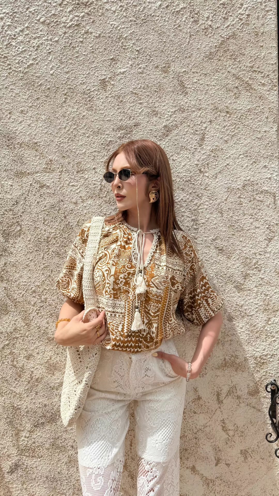 GIFLONA潮牌女装 波西米亚风格衬衫