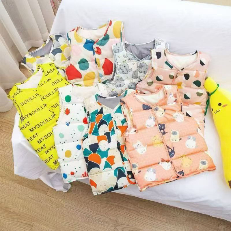 100码冬季两件，秋冬新款宝宝保暖背心