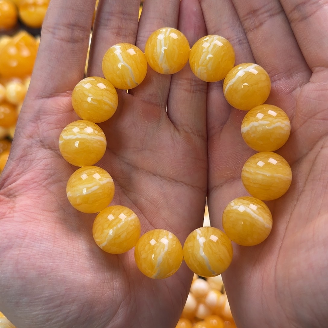 琥珀未镶嵌珠宝奇石18mm同料