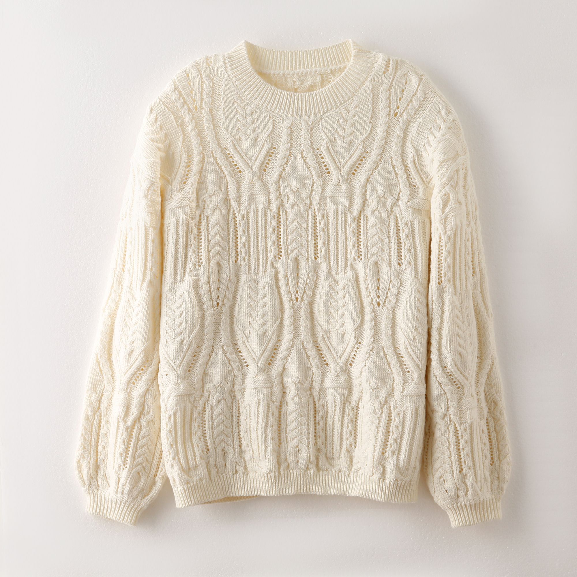 轻奢宽松慵懒套头圆领针织衫毛衣羊毛251190