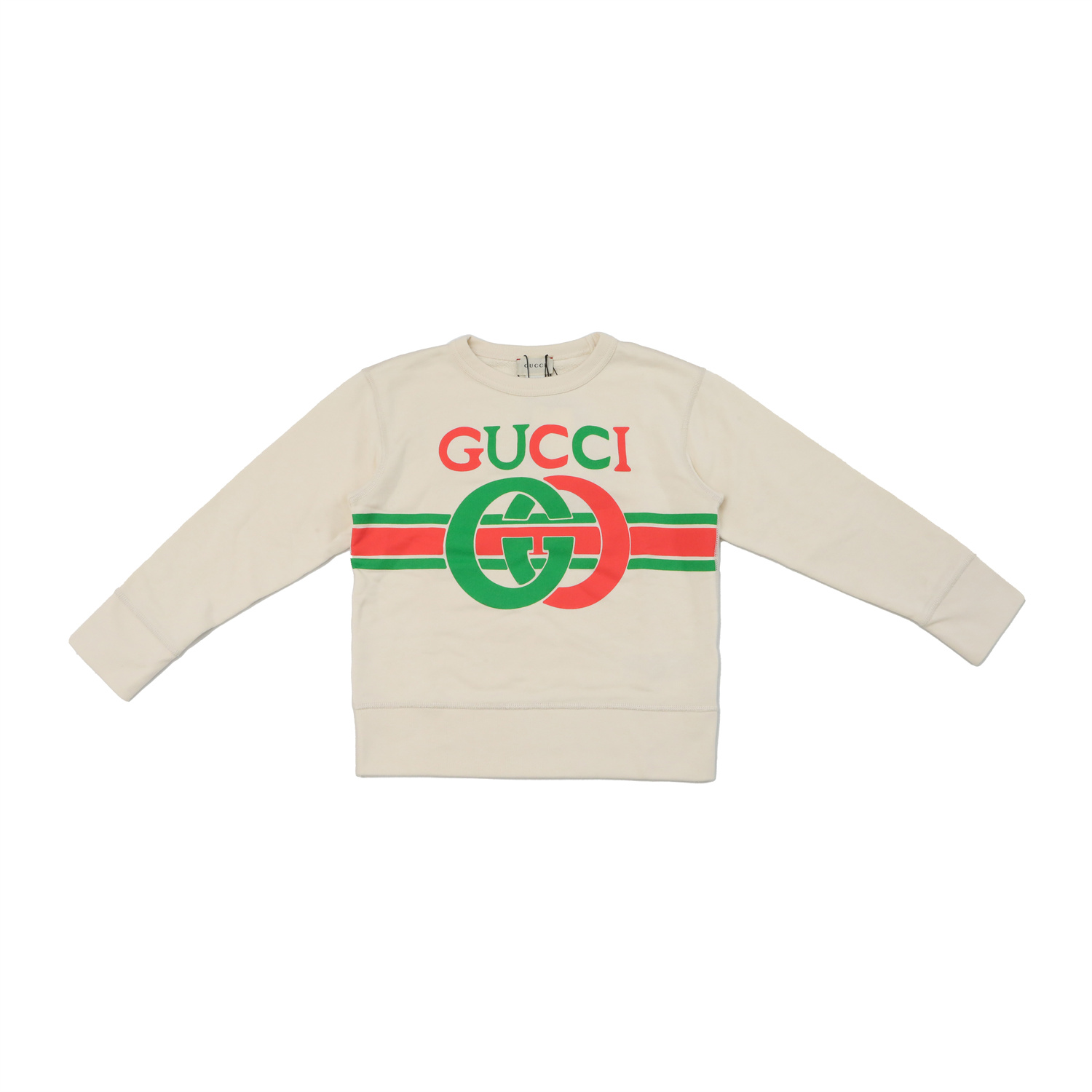 99新 GUCCI/古驰 花花特价 拼色 棉 儿童款 卫衣 130