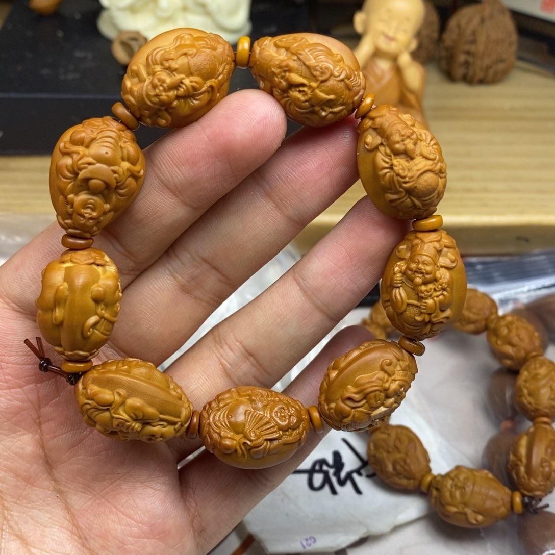 橄榄核手串/手链橄榄核雕刻工艺宇