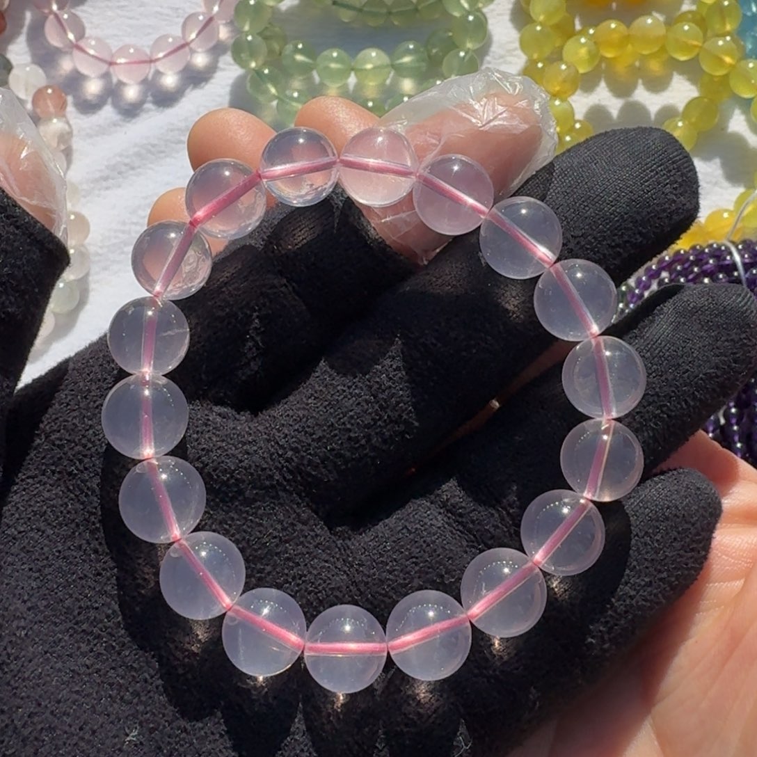 水晶手链未镶嵌粉水卡11