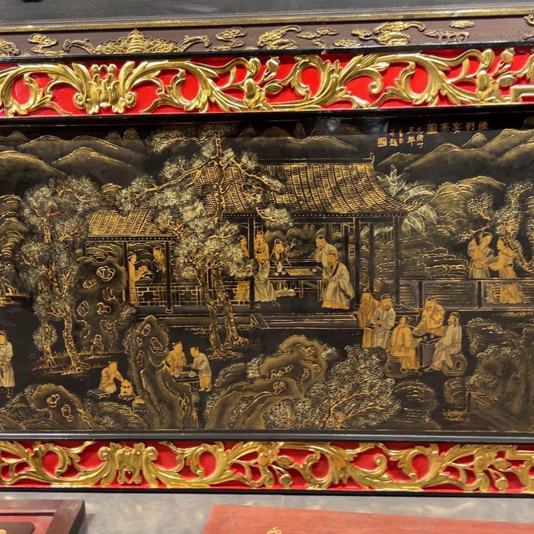 水***贝木牌匾文化大漆工艺