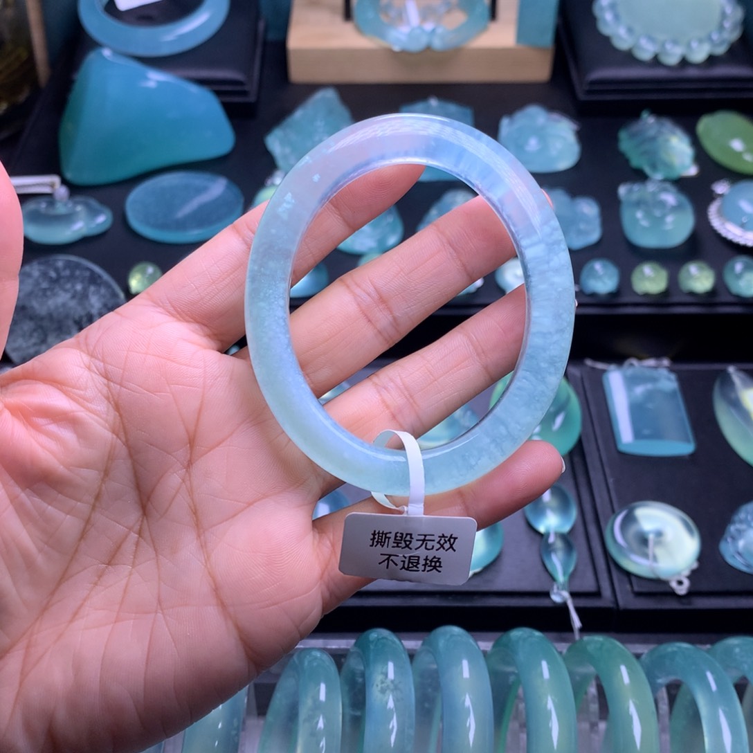 蛇纹石玉手镯53未镶嵌