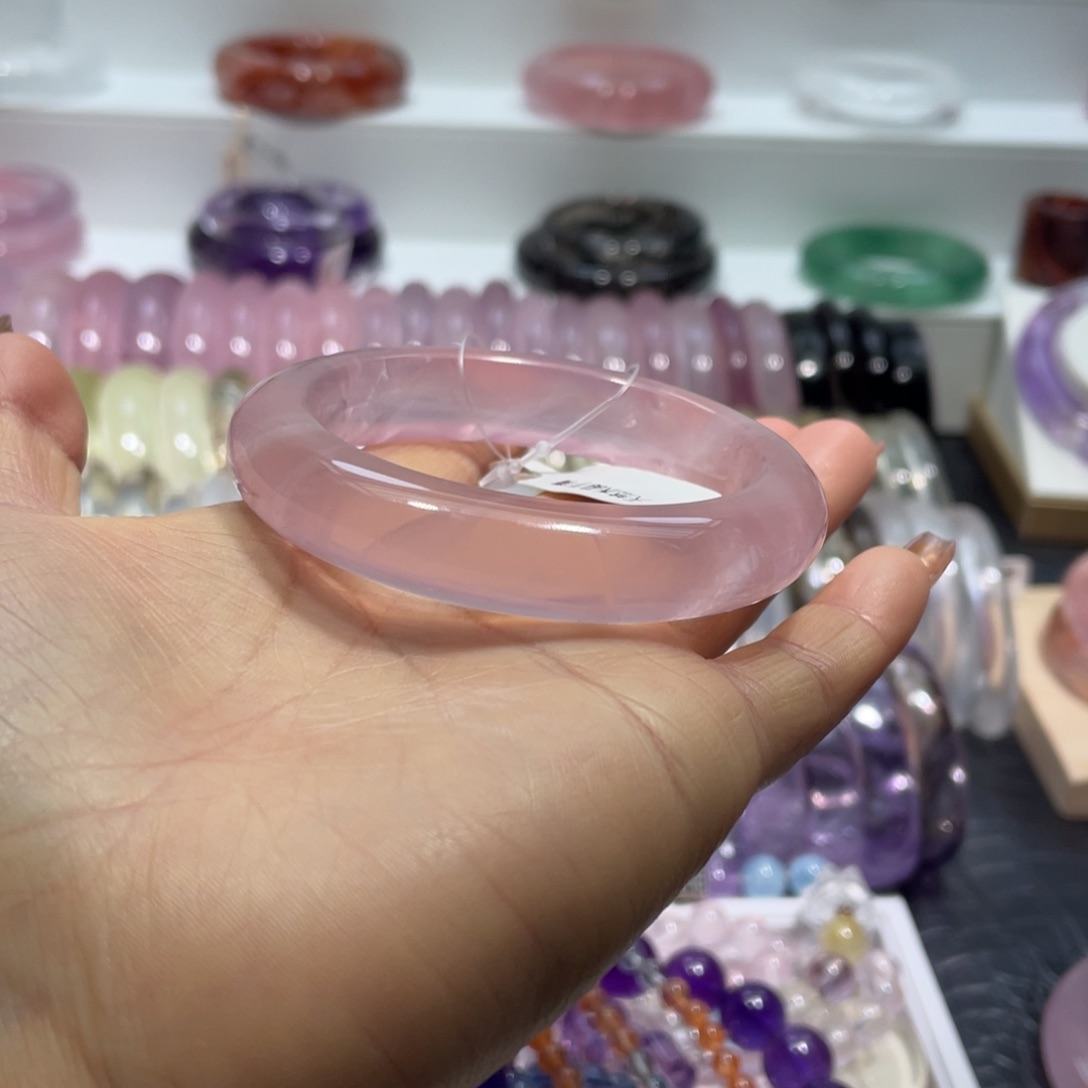 水晶手镯52.6圈口36号未镶嵌