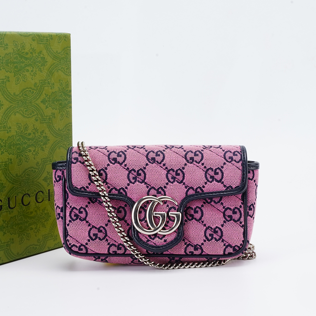 99新 GUCCI/古驰 【诗诗】马蒙mini帆布款包/BG23005930/98