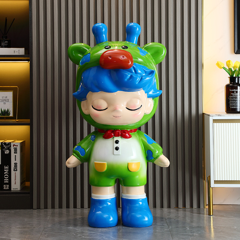 潮牌设计师款呆萌鹿宝宝可爱时尚轻奢高档落地大摆件客厅家居别墅