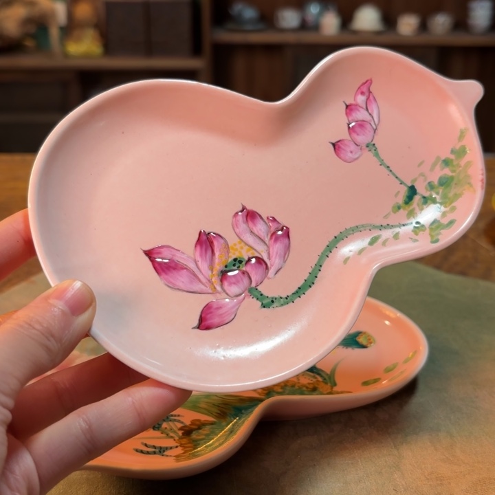 火***鱼柴烧纯手工手绘陶瓷