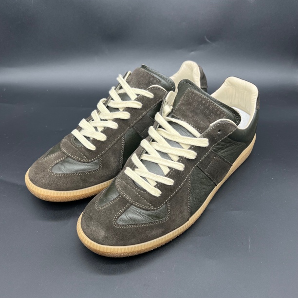95新 Maison Margiela/梅森马吉拉 圆头男款灰色德训鞋 42欧 奢 F