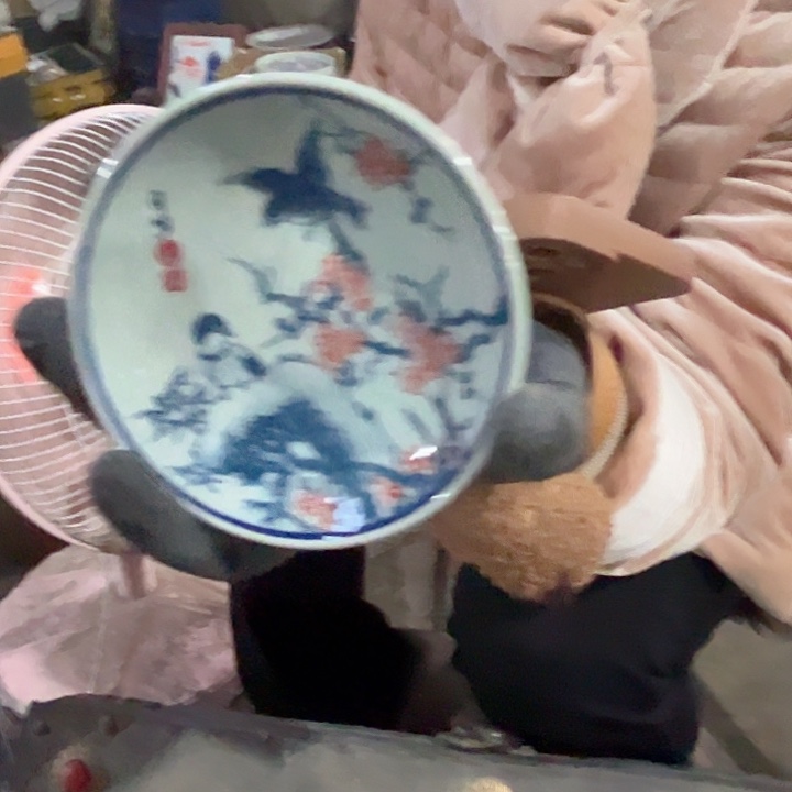 陶摆件景德镇高温瓷碟子