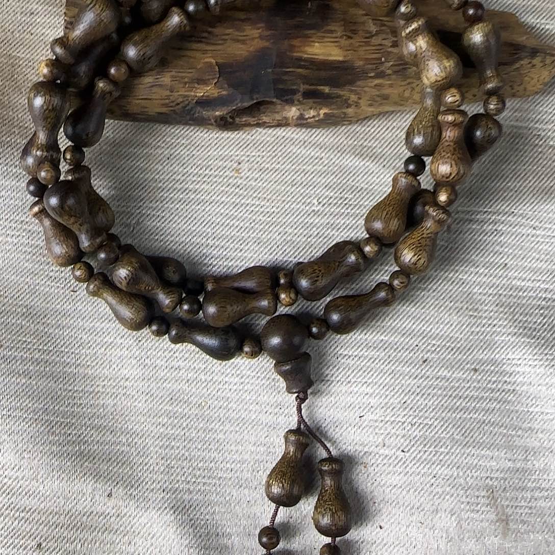 沉香沉香碎屑勾丝➕白棋树心08多圈福禄双全沉26克