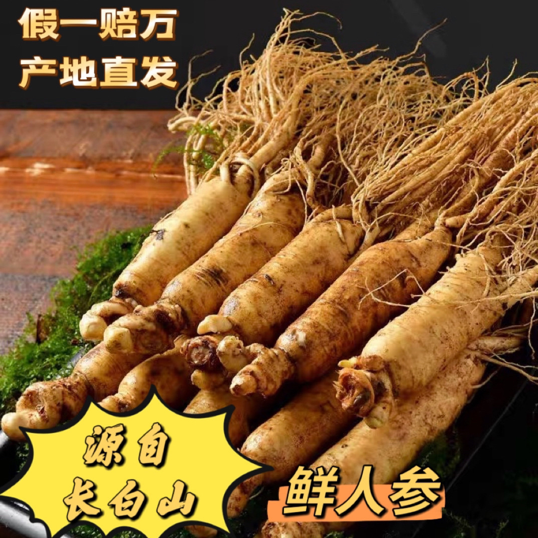长白山十年鲜人参 单支净重150克左右 三支装
