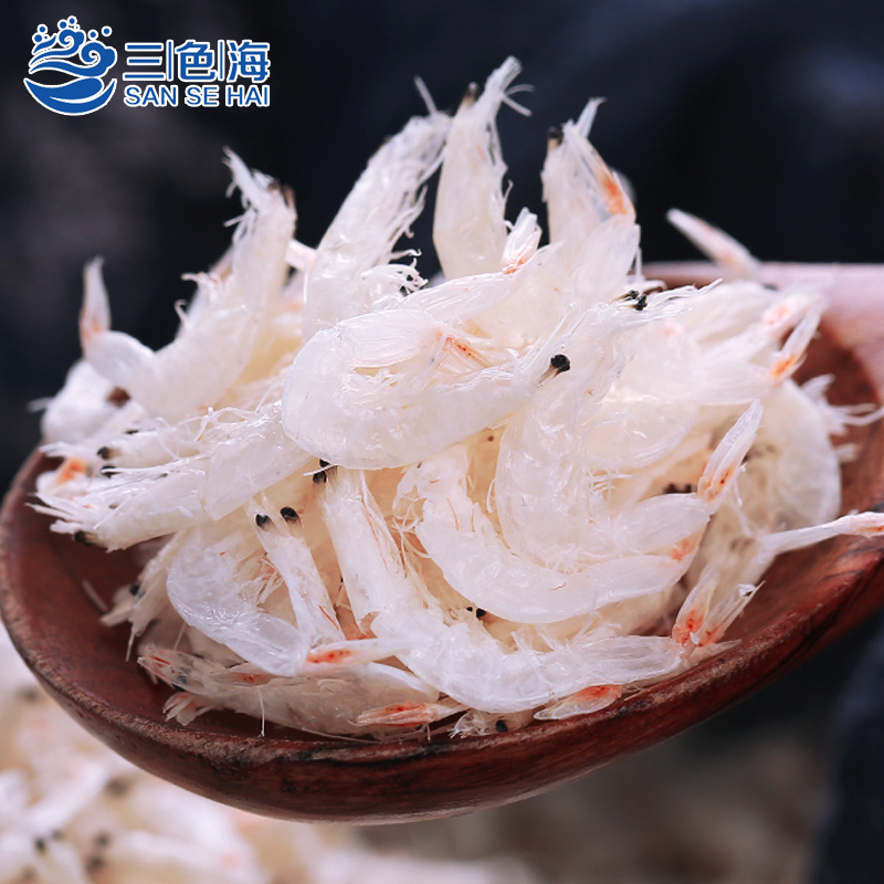 新货上市无盐优质虾皮精选淡干虾皮虾米大虾皮海米干净新鲜250g 图片 3