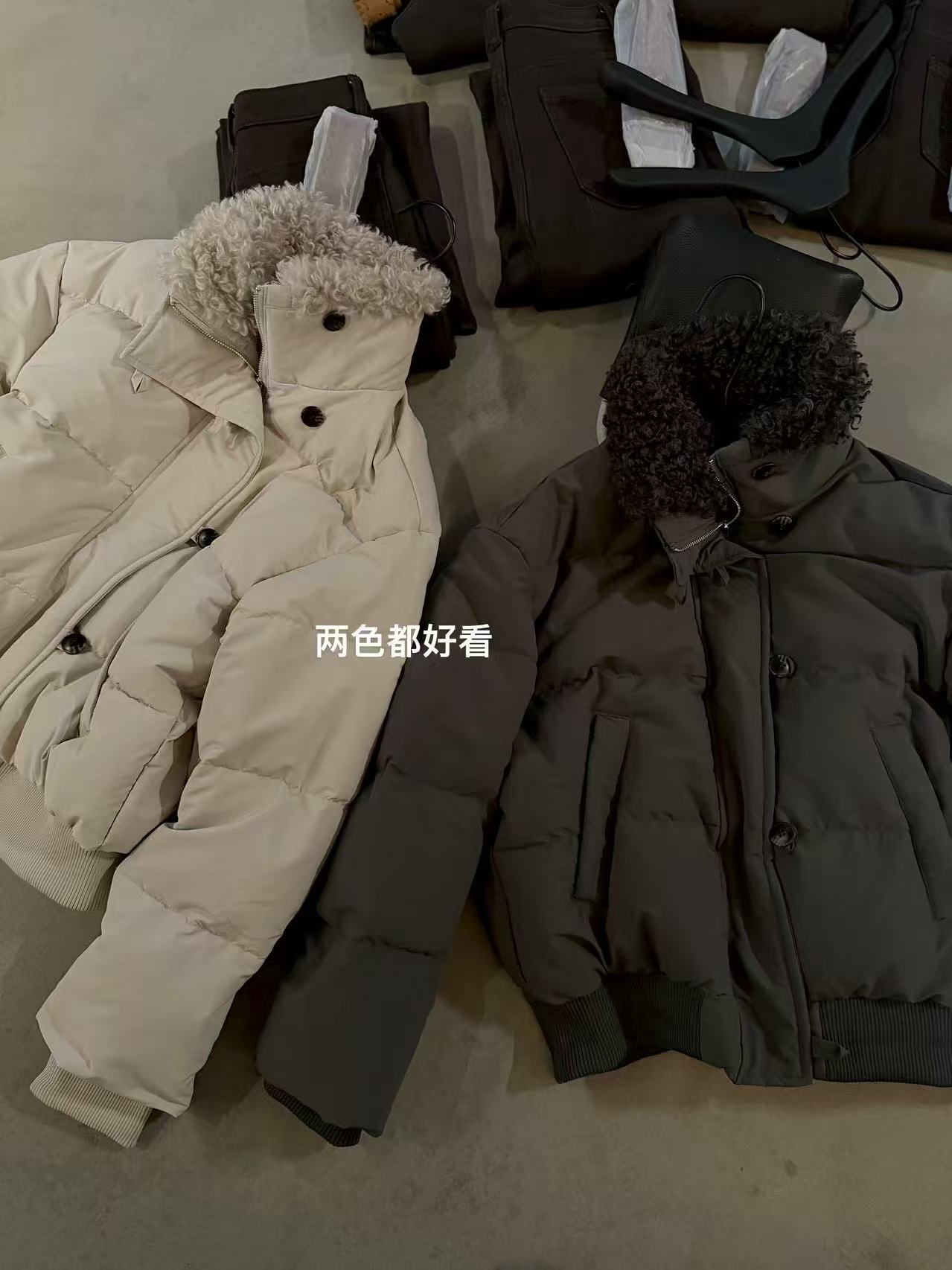 THE CANAL 老钱风中款毛领羽绒服