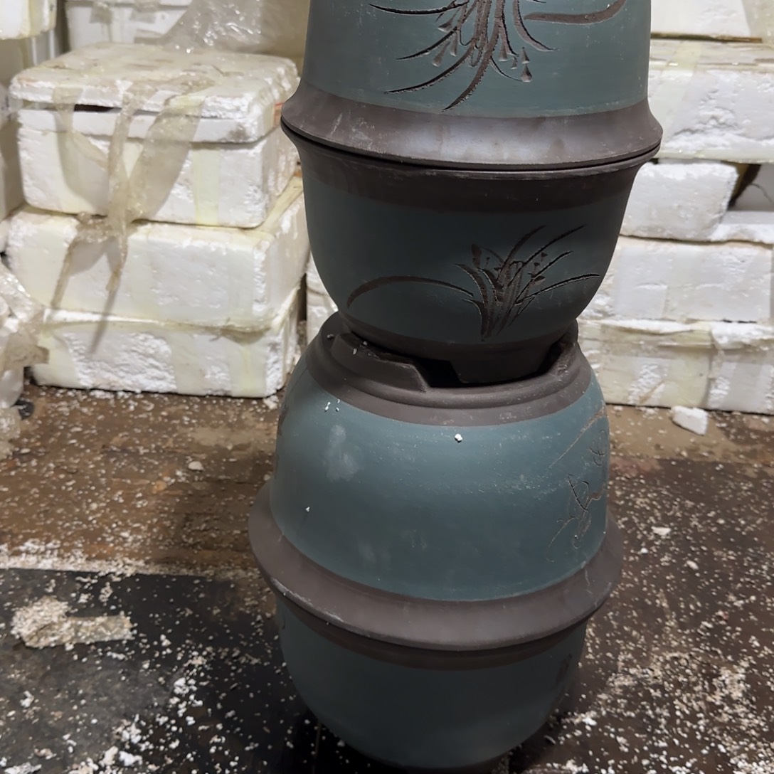 紫砂花盆口径18.12/14.10口径