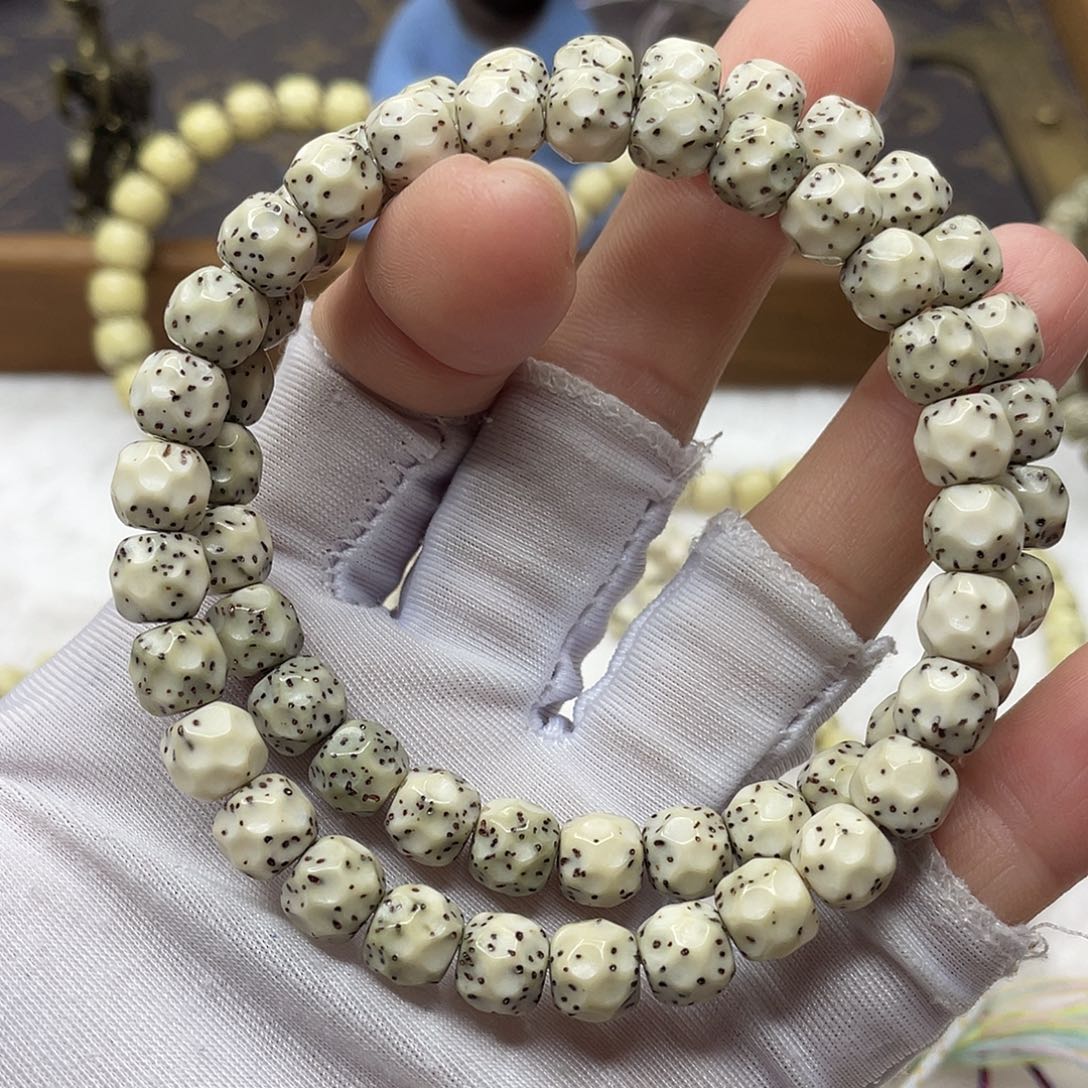 星月菩提吊坠石玉料糯冰数星星无相卡8