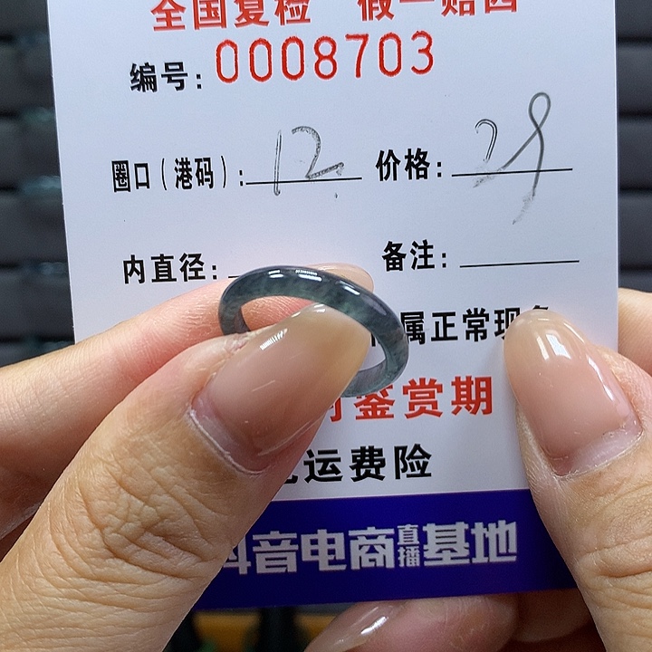 翡翠戒指未镶嵌     8703