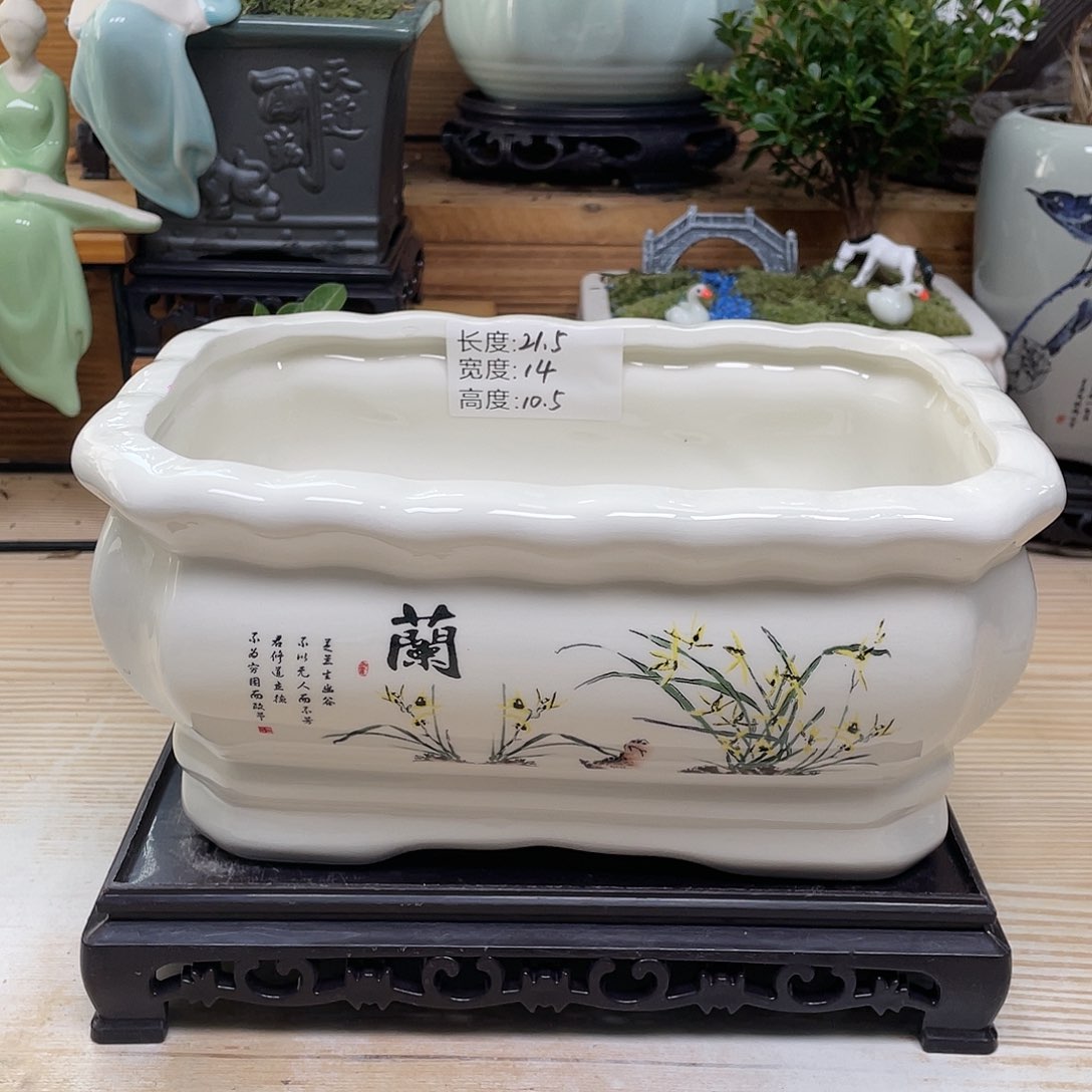 紫砂花盆陶瓷艺术花盆陶瓷