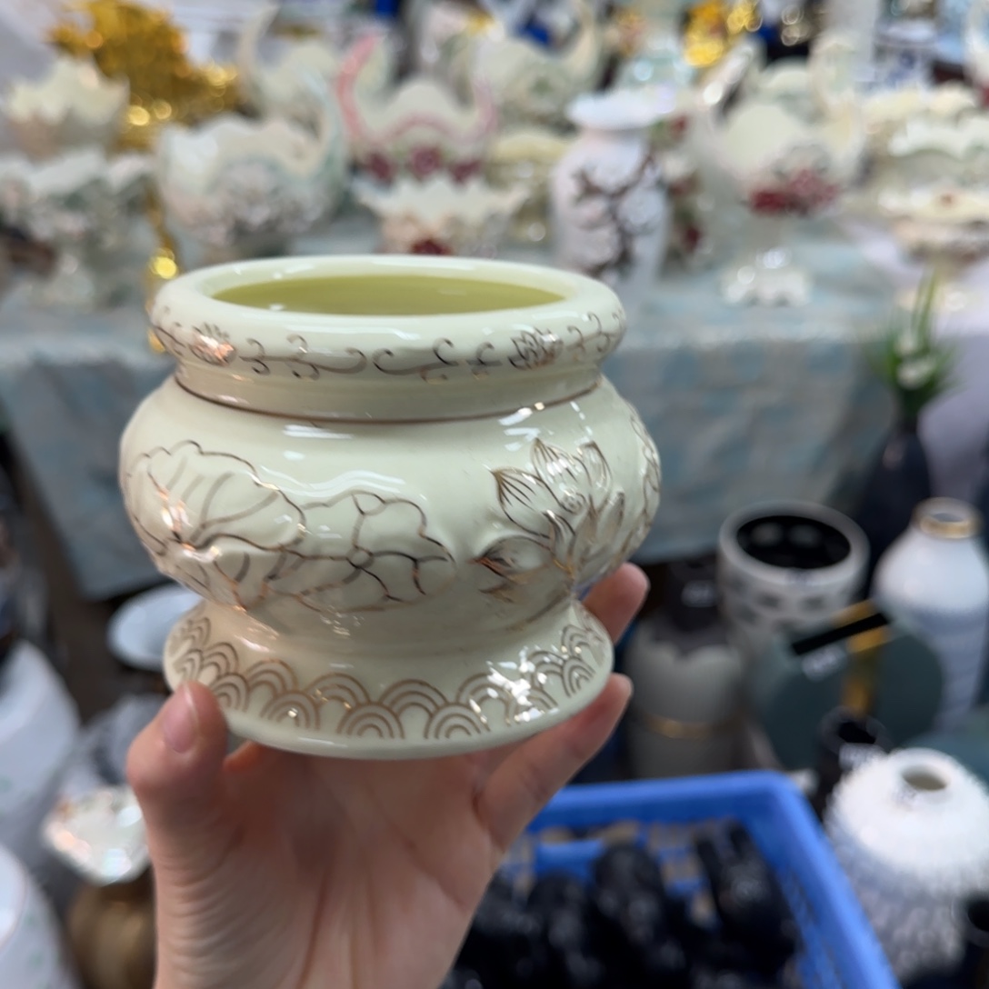 瓷片花瓶摆件陶瓷工艺