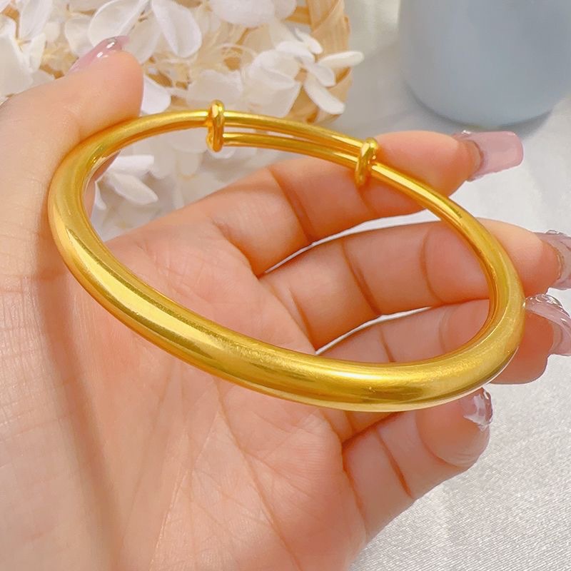 古法传承推拉手镯女不掉色实心小众时尚百搭简约年轻款潮