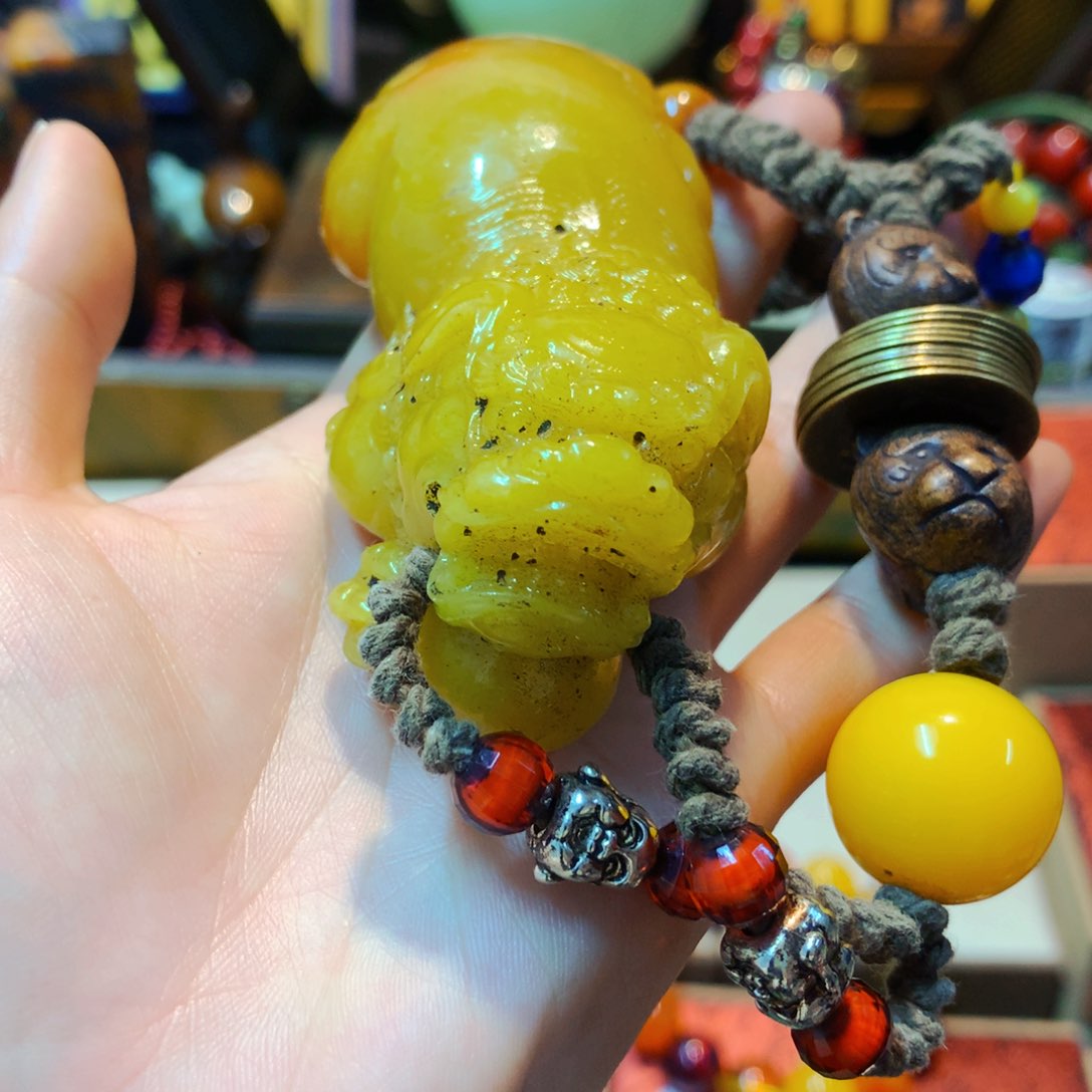 和田玉（黄玉）颈饰未镶嵌