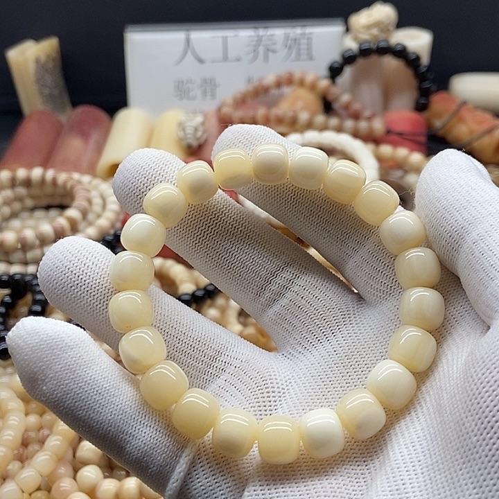 驼骨手串/手链享*由10毫米驼骨蜜透