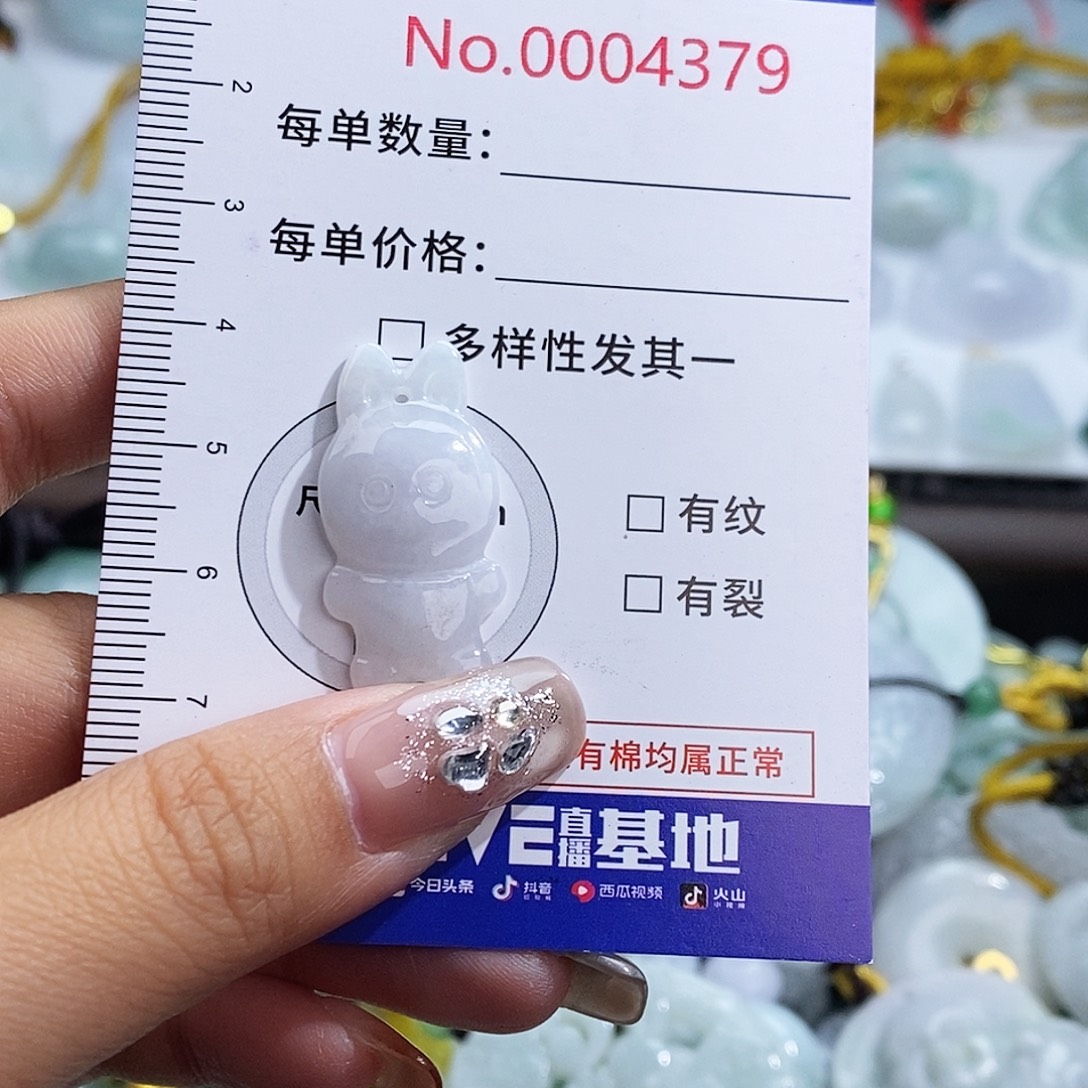 翡翠未镶嵌颈饰4379