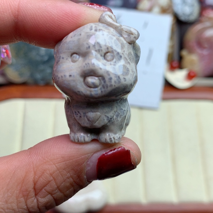 硅化珊瑚（珊瑚玉）颈饰未镶嵌