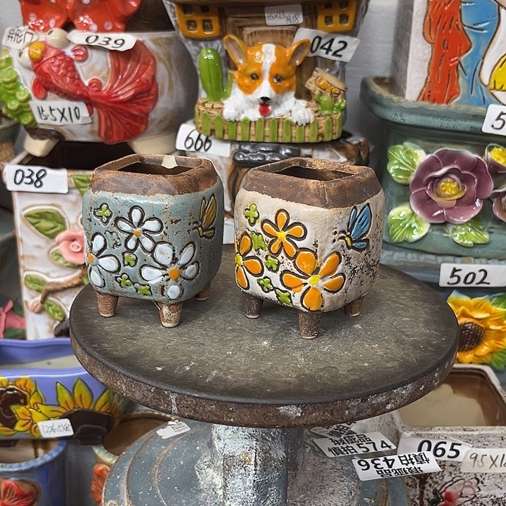 粗陶材质多肉花盆